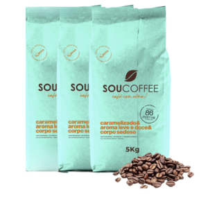 Café para Empresas Sou Coffee 15Kg - Grãos de Café Especial 86 Pontos Premium